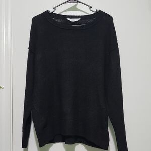 Time and Tru Women's Black Crew Neck Sweater